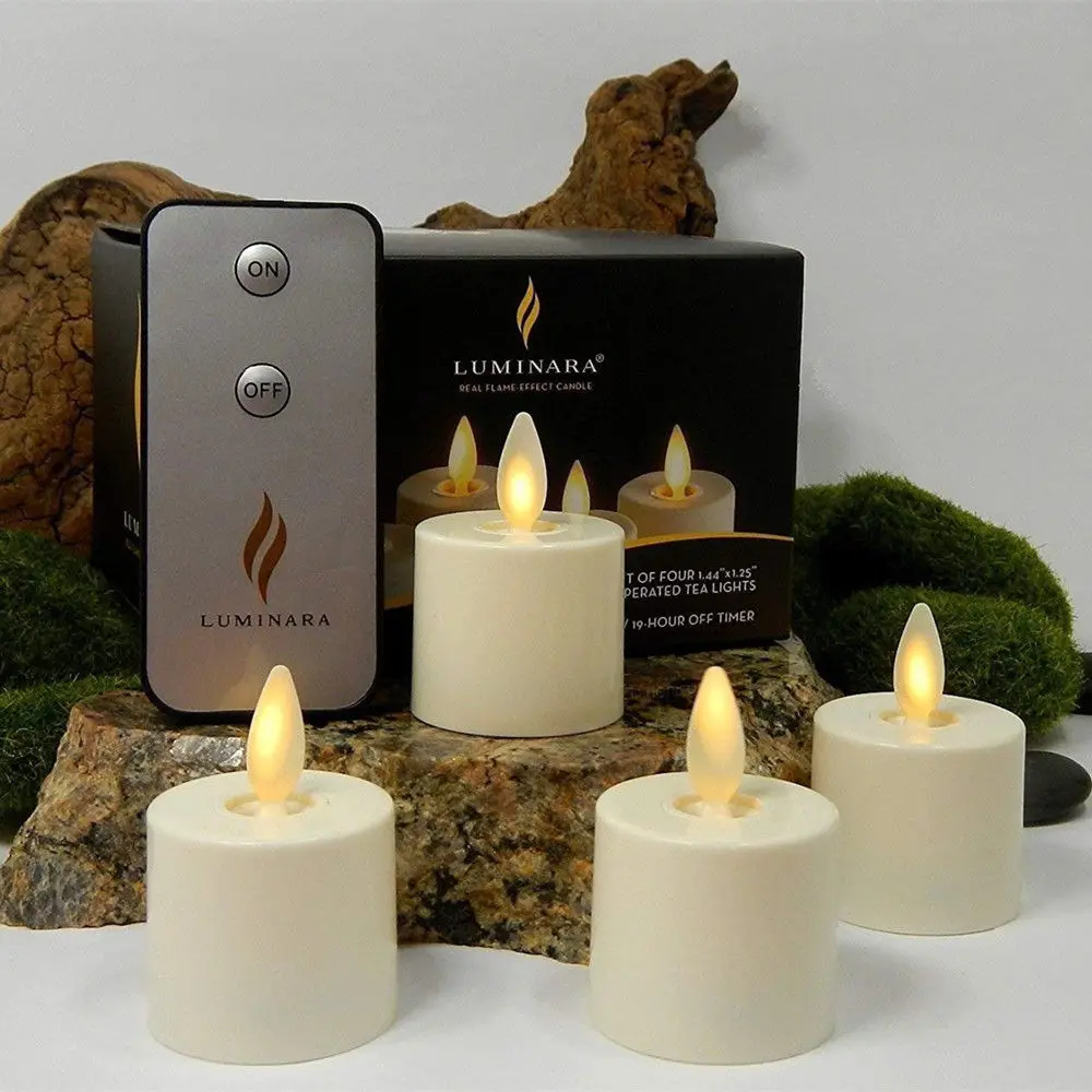 Luminara Tea Light Flameless LED Candles With Remote and Timer set of 6