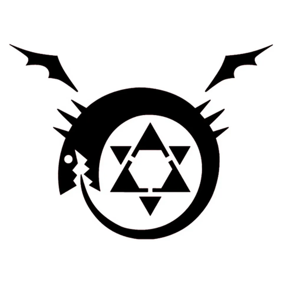 Cunymagos 14cm10.6cm Fullmetal Alchemist Homunculus Anime Vinyl Car Sticker  (5)