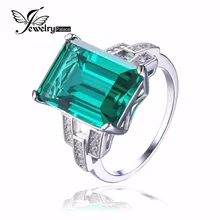 JewelryPalace Luxurious 5.9ct Created Inexperienced Nano Russian Emerald Cocktail Ring For Girls Pure 925 Sterling Silver Jewellery Fantastic Ring