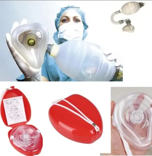 Красный первой помощи реанимационная маска для искусственного дыхания и сердечнолегочной реанимации уход за кожей лица устная носовая барьер и клапаны для сумки