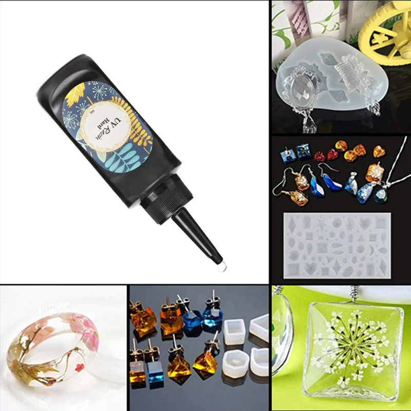 

Color UV Epoxy DIY Crystal Epoxy Gel Silicone Mold Package Violet Home Garden Arts Crafts Sewing DIY Craft Supplies