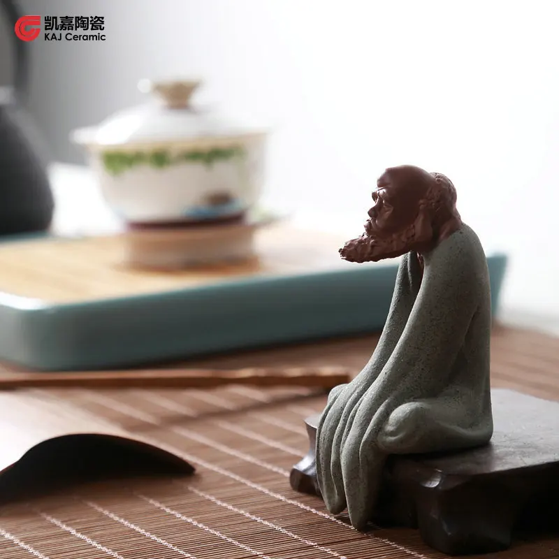 

Pottery ceramic crafts Buddha tea ornaments Pottery Damour buddha