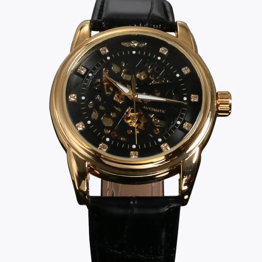 Xiniu Fashion font b Men b font Watches Classic Transparent Steampunk Skeleton font b Mechanical b