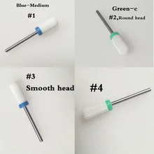 1pcs wholesale Ceramic Nail Drill Bit Pedicure Machine Remove nail Calluses Flame Bit Tools ElectricDrill 3/32″ Shank Nail Tools
