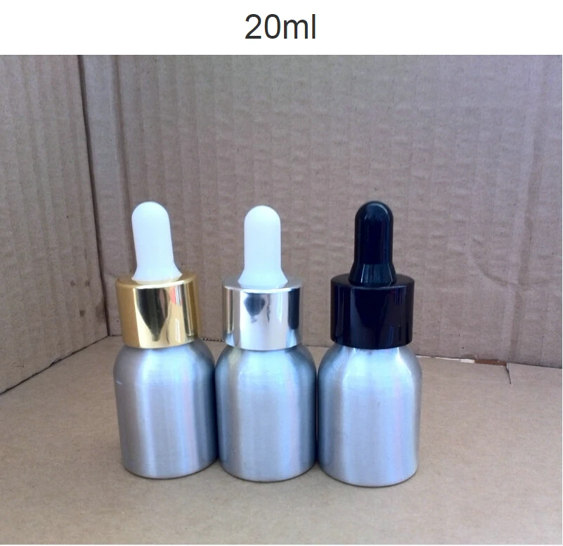 100pcs 20ml aluminum bottle with dropper , 20 ml aluminum dropper