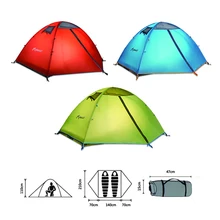 Outdoor 2 Person Double layer Camping Tent Waterproof Beach Tent Hiking Tent For Family Use