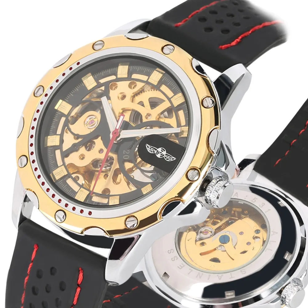 

Watches Men Automatic Self Wind Watch Tevise Skeleton Top Brand Luxury Wrist Watch Fashion Timepieces Clock reloj hombre