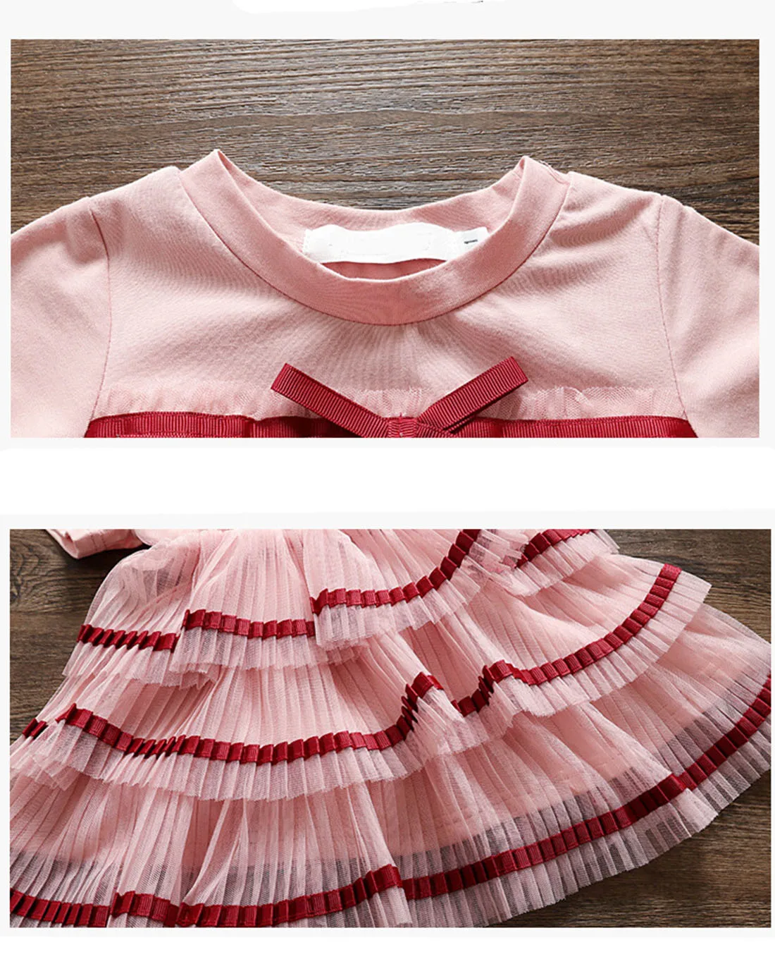 Кружевное платье с короткими рукавами и бантом для малышей Новое Детское летнее
