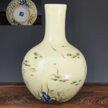 Только существующую копию китайский топ антикварная фарфоровая ваза ручная роспись с Цин Цяньлуна Марка