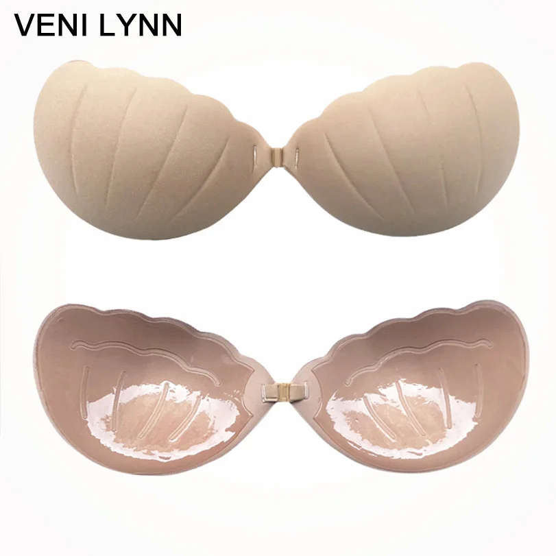 VENILYNNShellShapedInvisibleBrasStraplessFrontClosureAdhesive