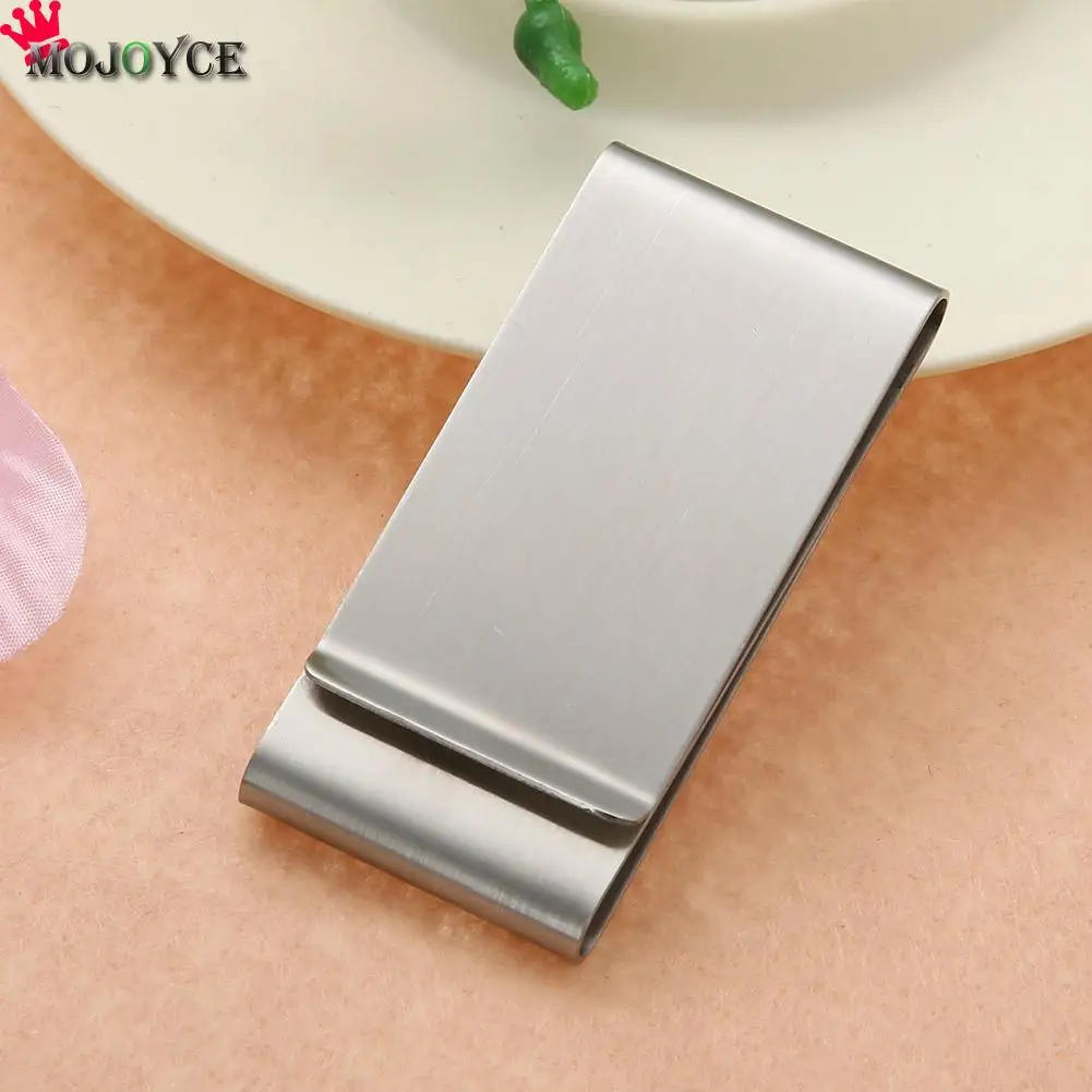 Practical Multifunction Stainless Steel Card Folder Money Clips Metal Wallet
