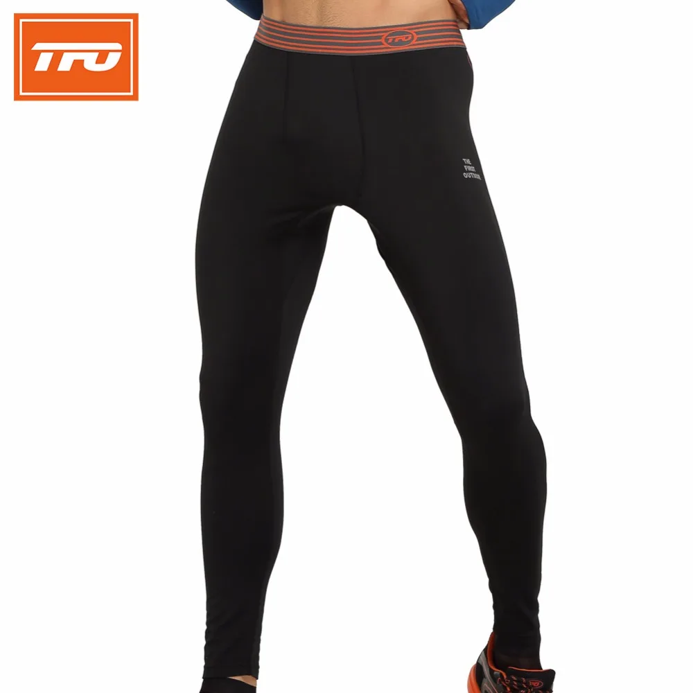 TFO Brands Men Hiking Pants Warm Stretch Underwear Outdoor Black Quick