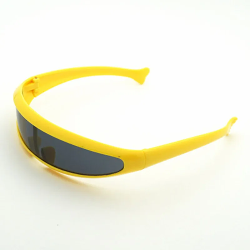 Vvsoo футуристические узкие циклопы солнцезащитные очки UV400 индивидуальные зеркальные линзы костюм очки забавные вечерние украшения маски