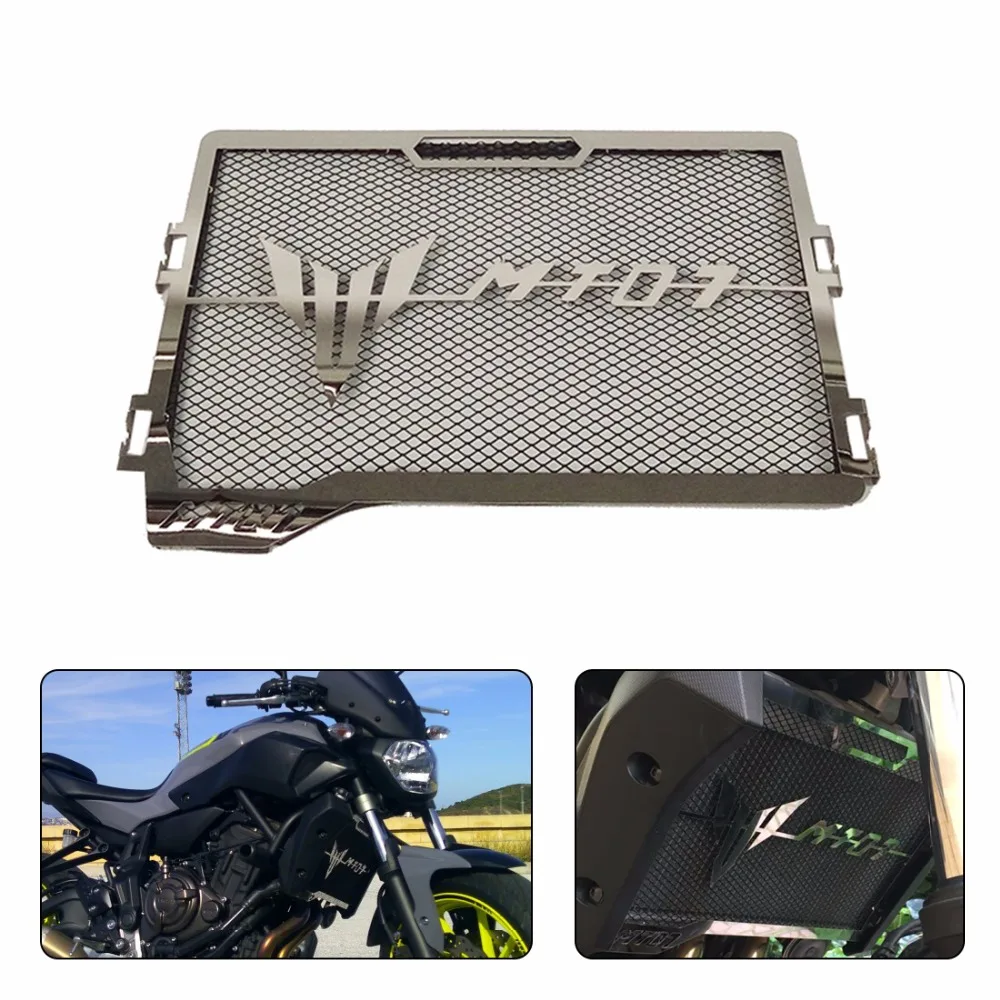 For Yamaha MT-07 MT07 MT 07 Radiator Grille Guard Cover Protector For Yamaha MT-07 2014 2015 2016 2017 100% Brand new (4)