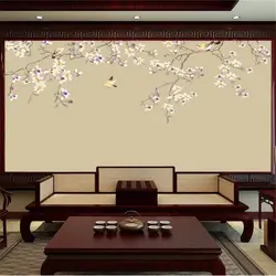 Обои на заказ, 3D фрески, Новая китайская ручная роспись цветов и фигура птиц, гостиная, спальня, ресторан, обои