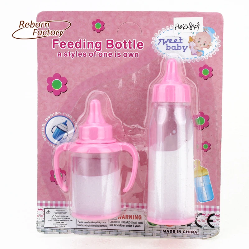 New Style 2 Pcs Magic Feeding Bottle For Silicone Baby Doll Free