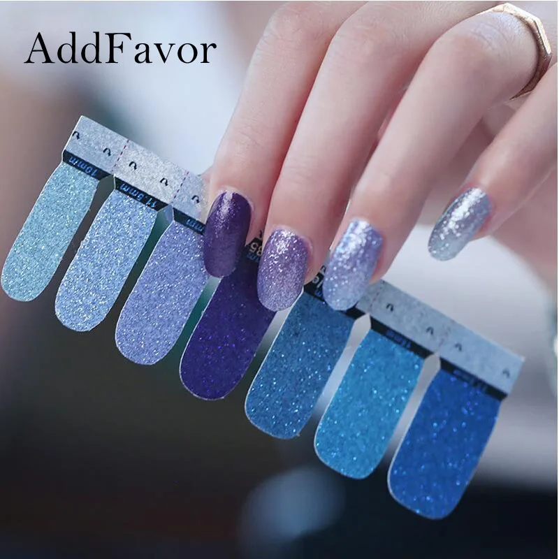 Градиентный лак AddFavor наклейка для ногтей с полным покрытием дизайна виниловые