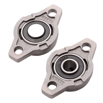 

2pcs Flange Block Bearings 10mm Boring KFL000 Zinc Alloy Flange Pillow Block Bearing Self-aligning Adjust Replacement