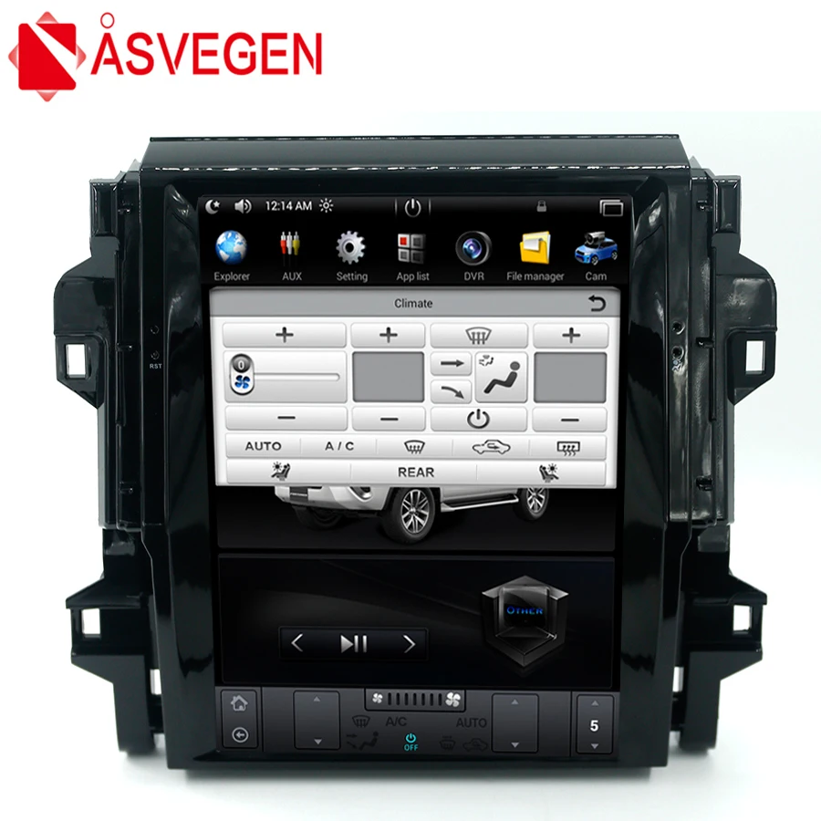 Asvegen автомобильное радио для Toyota Fortuner 2016 2017 вертикальное 12 1 ''Android 7