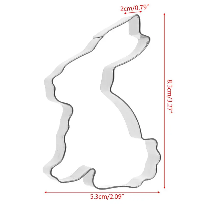 1 шт Пасхальный кролик из нержавеющей стали печенье резак торт форма для шоколада выпечки помадка, кондитерские изделия Форма для бисквитов поделки своими руками инструменты