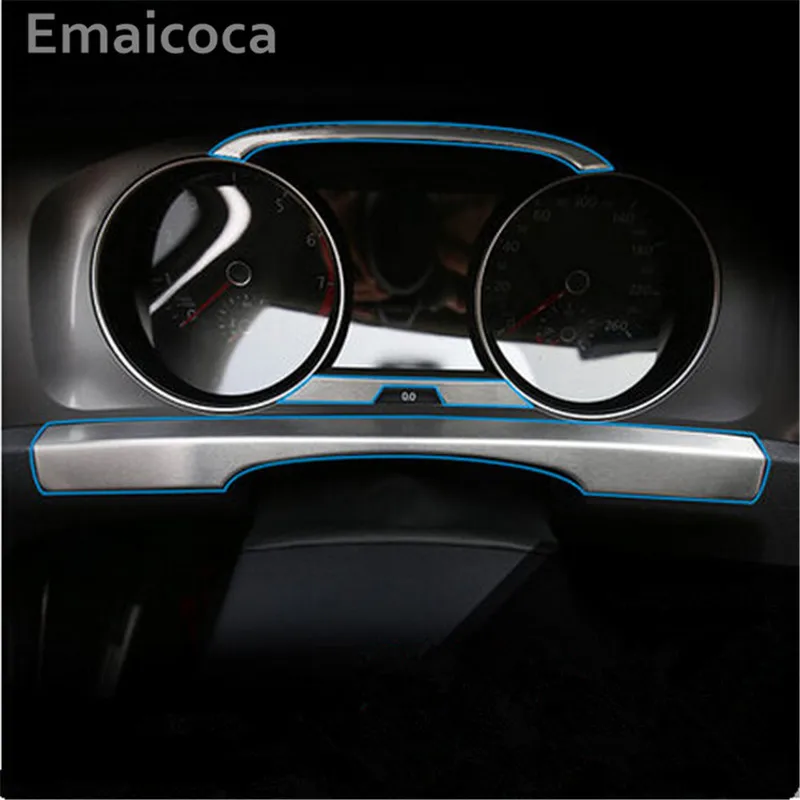 

Emaicoca Car Styling 3pcs/set Trims Stainless Steel dashboards decoratin sticker case For Volkswagen VW Golf7 Golf 7 mk7