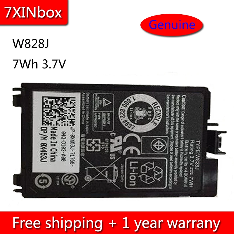 7XINbox 7Wh 3 7 V W828J Raid контроллеры Аккумулятор для Dell PowerEdge M600 M610 M910 H700 PERC 6/i X463J 0X463J H145K