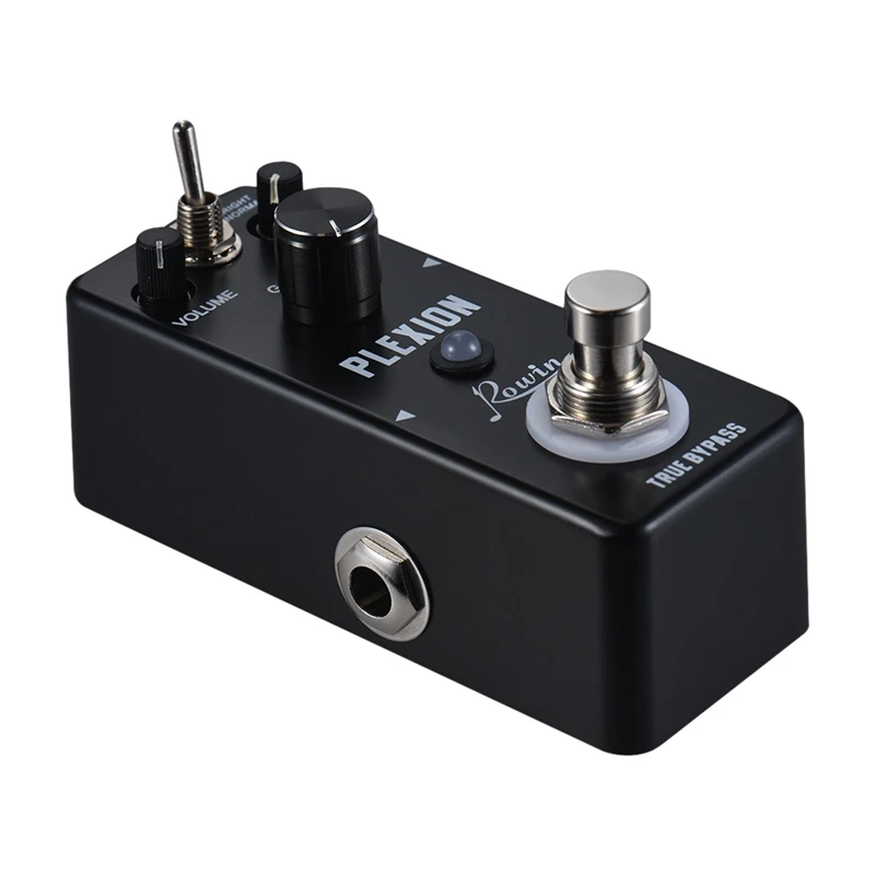 Rowin Plexion Distortion Pedal for Guitar and Bass with Bright and Normal Mode True Bypass