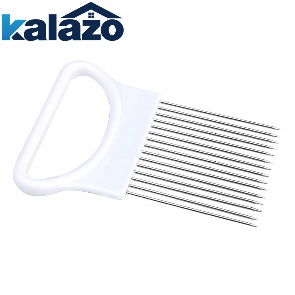 Easy Cut Onion Holder Stainless Steel Onion Tomato Slicer Vegetable Cutter Safety Cooking Tools Kitchen Gadgets Kitchen