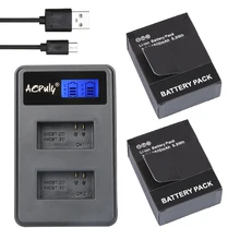 AOPULY 2Pcs ADHBT-301 AHDBT-302 Battery + LCD USB Dual Charger for GoPro Hero3/HERO3+Camera GoPro3 Battery AHDBT 301 AHDBT 302