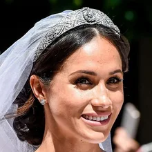 Роскошные австрийские стразы Meghan Принцесса Корона кристалл Свадебная Корона-Тиара Диадема для женщин Свадебные аксессуары для волос ювелирные изделия