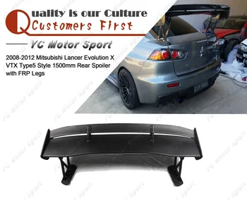 

Car Accessories FRP Fiber Glass VTX Type5 Style 1500mm Rear Spoiler Fit For 2008-2012 Evolution X EVO 10 Trunk GT Wing