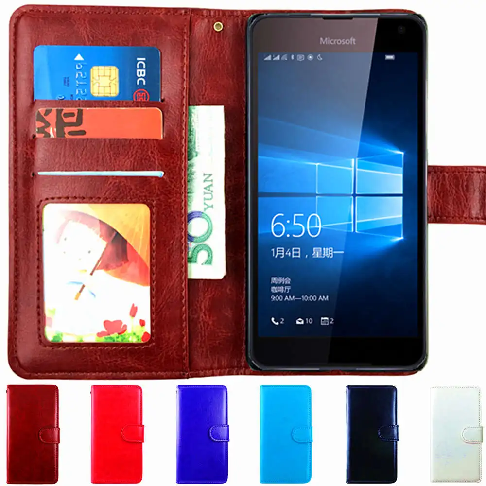 

Phone Flip Case For Microsoft Lumia 640 540 Lumia 635 Nokia 630 Case Dual Sim LTE Leather Cover Back Skin Wallet Bag
