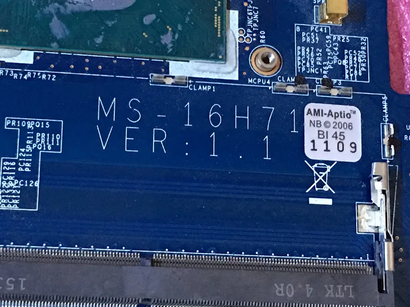 New MS-16H71 FOR MSI GS60 LAPTOP Motherboard WITH i7-6700HQ CPU AND GTX 970M 100% TESED OK