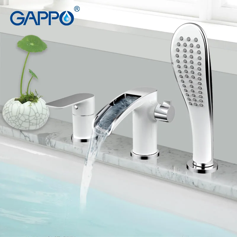 GAPPO 1set Top Quality Waterfall Bathtub Sink Faucet Torneira Mixer Restroom Sink Tap Grifo Shower Set