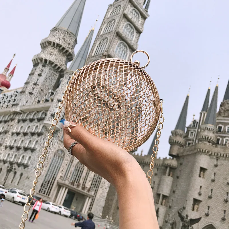 Женская сумка через плечо круглая Сумка клетка с цепочкой лето 2019|Сумки ручками| |