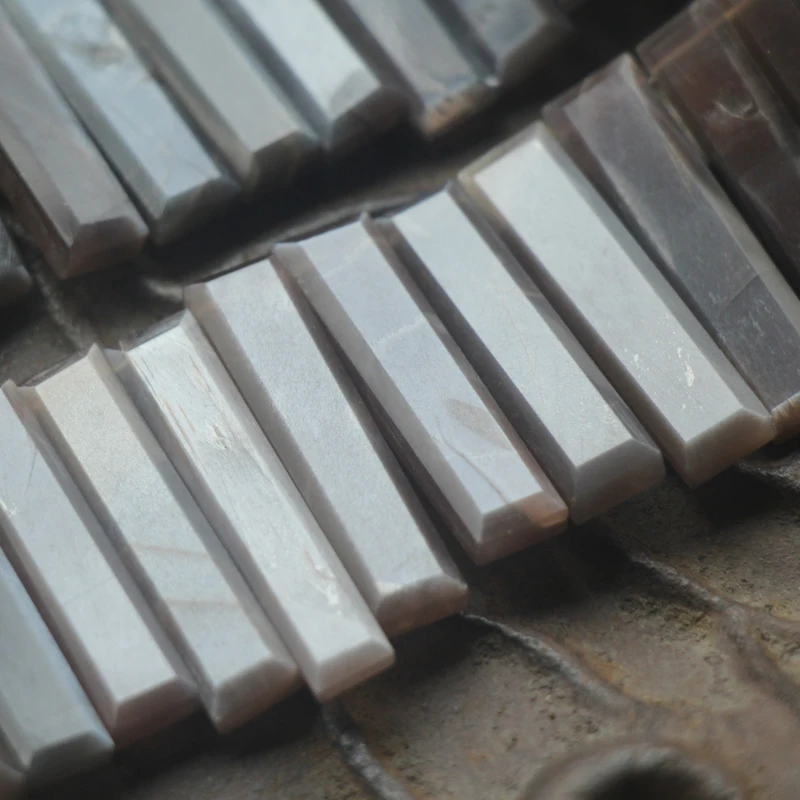 

28 Pcs,Finest Quality,Natural Coffee Color Moonstone Smooth rectangle Shape Briolettes,15-35mm