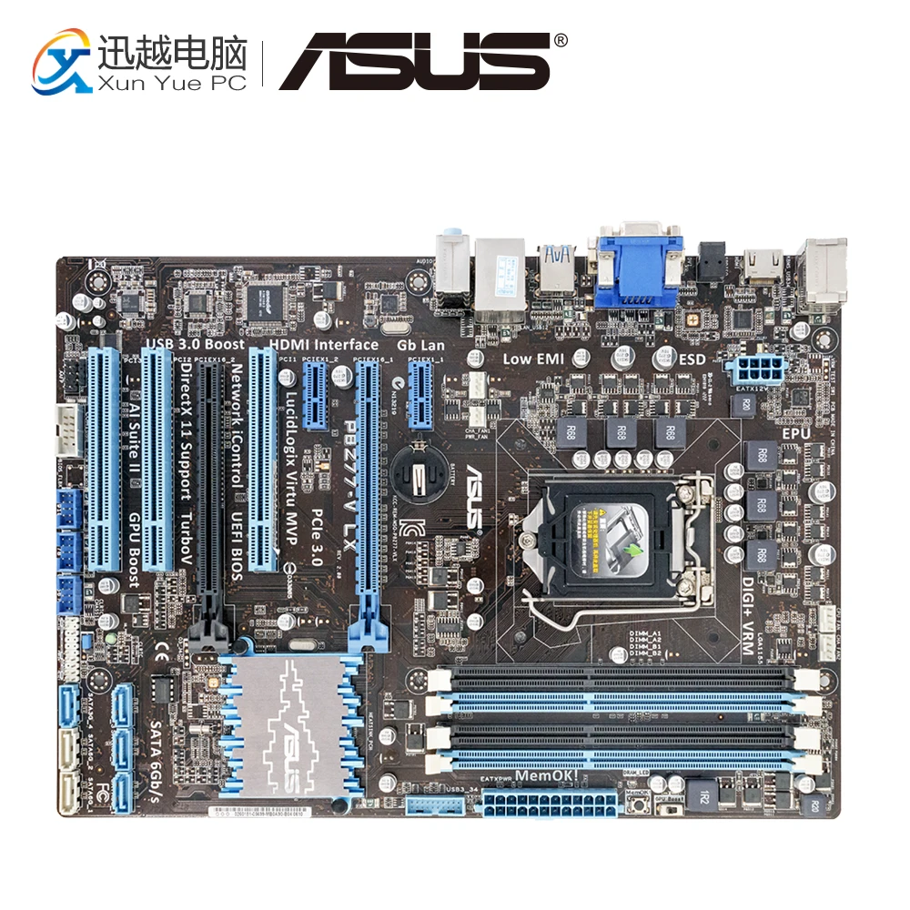 Asus P8Z77-V LX Desktop Motherboard Z77 Socket LGA 1155 i3 i5 i7 DDR3 32G SATA3 USB3.0 ATX цена Asus P8Z77-V LX Desktop Motherboard Z77 Socket LGA 1155 i3 i5 i7 DDR3 32G SATA3 USB3.0 ATX цены онлайн
