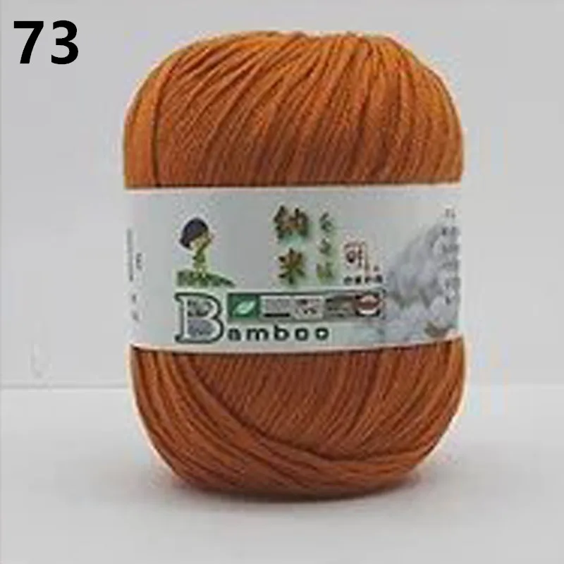 6ply акриловый Yarnsilk белок хлопок мягкое качество детский двор для ручного вязавязаный крючком ручной вязки DIY пряжа 50 г - Цвет: 73