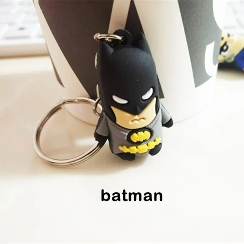 3D брелок Человек паук Капитан Америка Бэтмен Железный человек Супермен Звездные