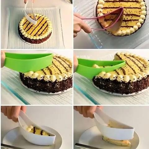 Нож для резки торта из нержавеющей стали, пластиковый хлебный пирог, нож для резки торта, торта, на день рождения, кухонные инструменты приспособление