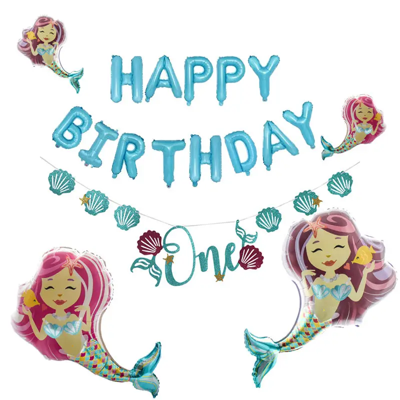 Unicorn Mermaid Party Decorations Mermaid Balloon Decor Wedding Birthday Party Decor Kids Favors Boy Girl Baby Shower06