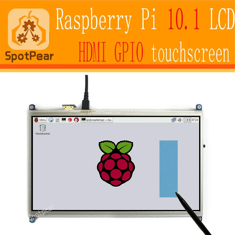 

Raspberry pi 10.1 inch resistive touchscreen HDMI Raspberry pi 10.1 LCD 1024X600 bigger than 5 inch LCD and 7 inch LCD