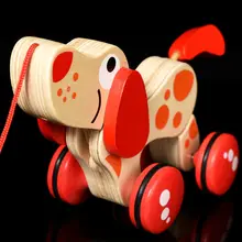 Children’s toy car, dog can drag crocodile car, 1-2 years old puzzle creative toddler, Kids walking tails wagging animal gift