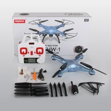 SYMA X5HW FPV RC Quadcopter Drone with WIFI Camera 2.4G 6-Axis VS Syma X5SW Upgrade RC Helicopter with 6 battery + 5 in 1 Cable