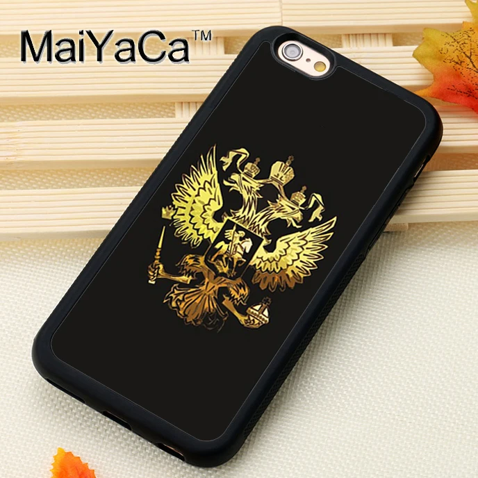 

MaiYaCa Russian coat of arms Flag Printed Phone Case for iPhone 6 6s Capa Fundas Case For iphone 6s Back Shell Cover