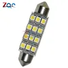 Nouveau dôme de voiture 12 3528 smd, 5 pièces, ampoule LED, lampe à festons intérieure 40mm, blanc, grande ► Photo 3/4