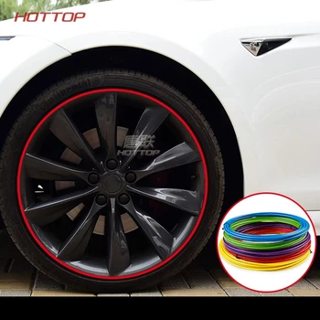 

Decoration Strip Wheel Rim Protector Ring Wheel Anti-Collision Strip Tire Edge Changer Guard for Tesla model X