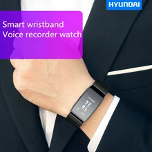 Yescool Цифровой диктофон носимые Смарт часы браслет Спорт Шагомер Браслет стелс Диктофон Запись MP3 плеер