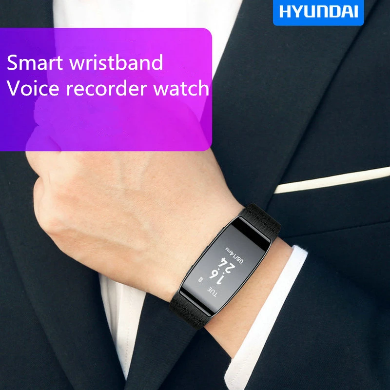 Yescool Digital Voice Recorder Wearable Smart watch Bracelet Sport