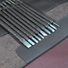 10 шт. Вольфрамовая сталь для резьбы по дереву набор, резьба по камню инструменты для высекания